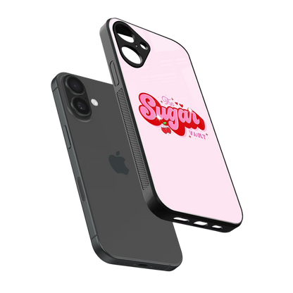 Sugar Vault sleek iphone 16 plus cover with tempered glass back and TPU edges