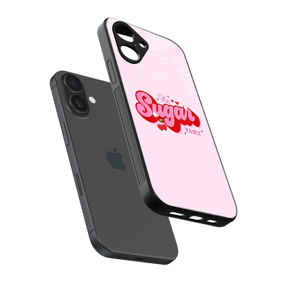 Sugar Vault sleek iPhone 16 cover with tempered glass back and TPU edges