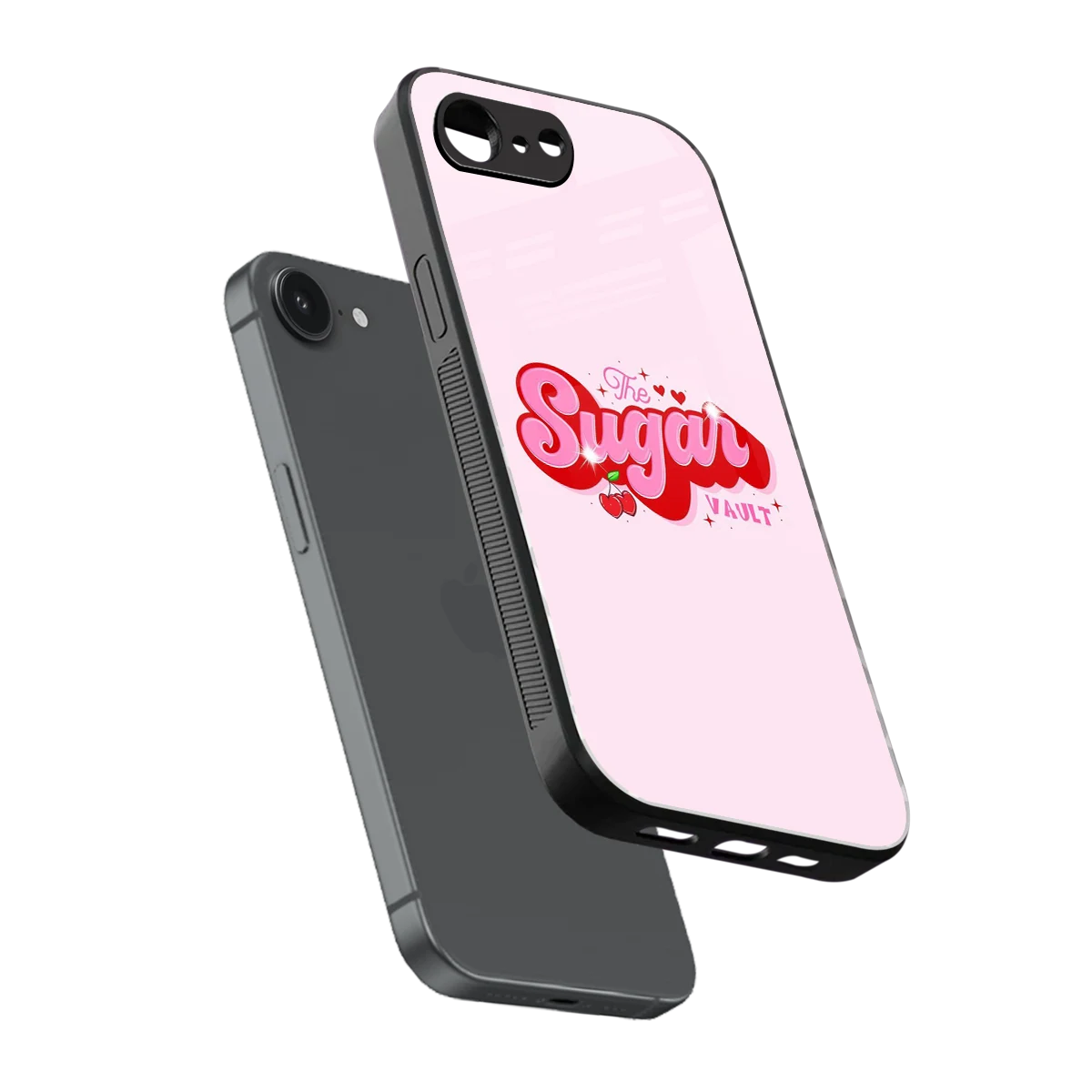 Sugar Vault sleek iphone 17e cover with tempered glass back and TPU edges