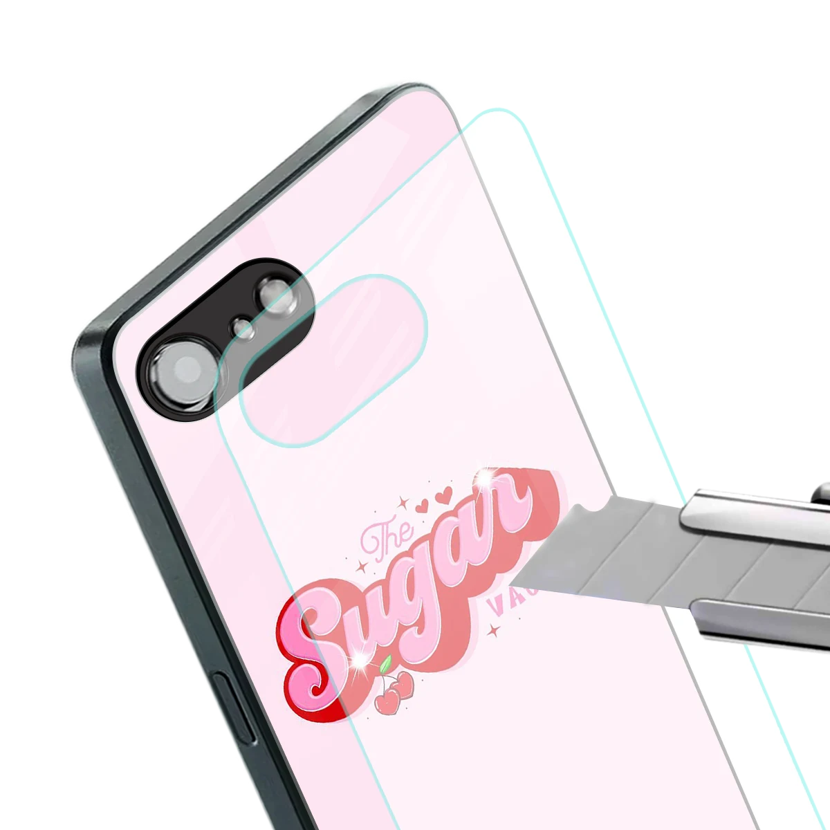 Sugar Vault stylish phone case for iphone 16e | glossy glass and slim fit