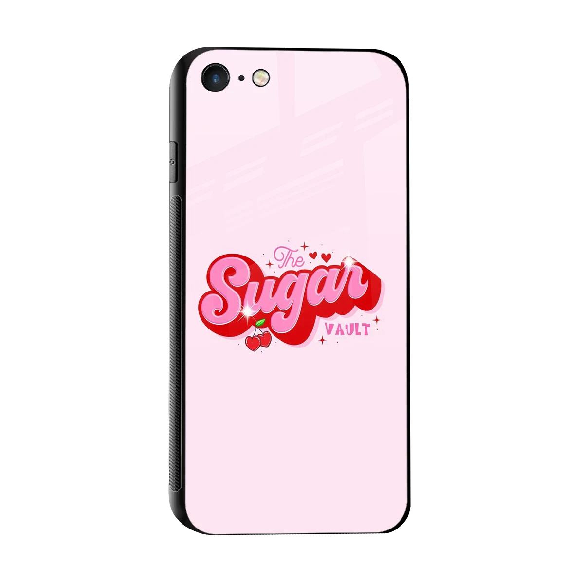 Sugar Vault sleek iphone 7 cover with tempered glass back and TPU edges