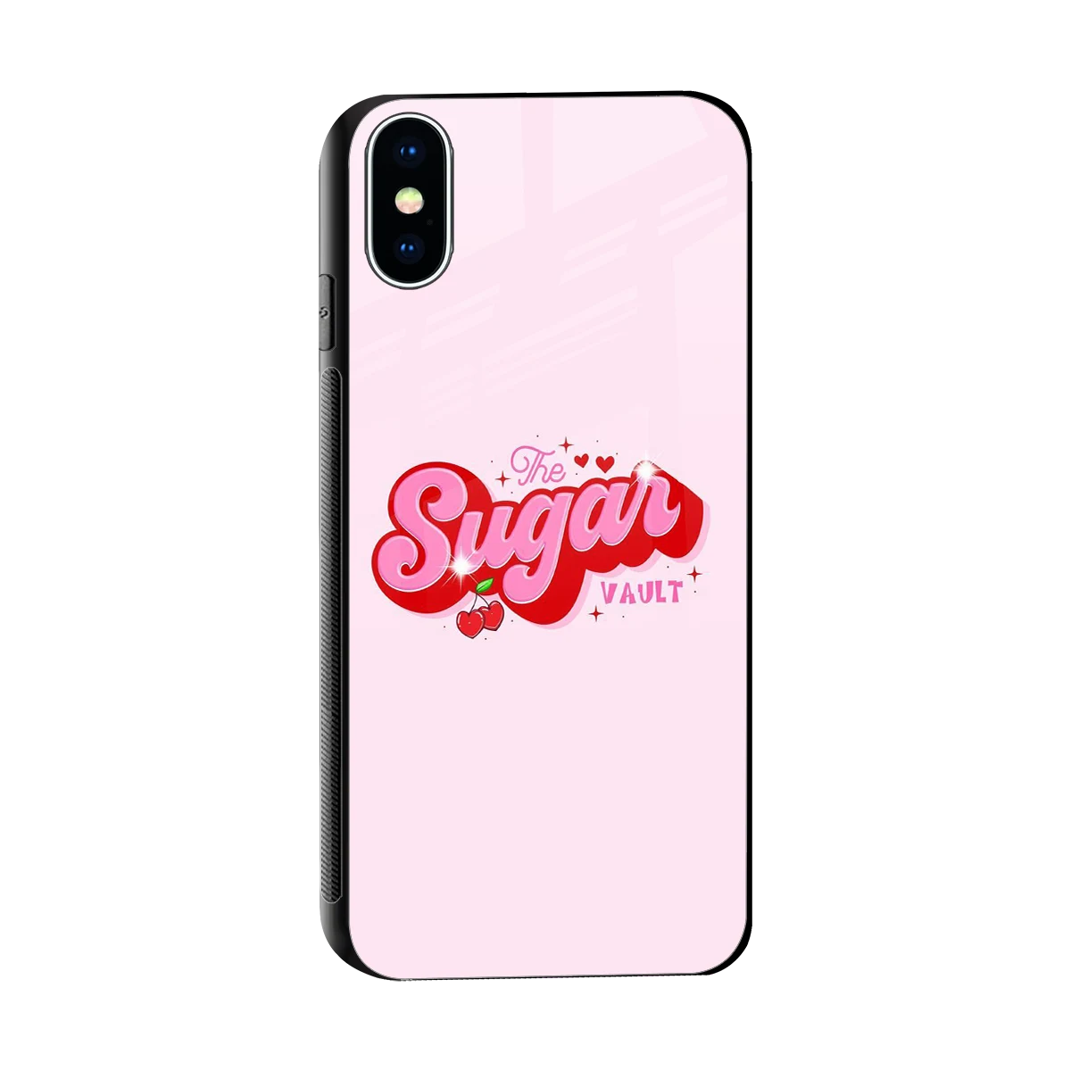 Sugar Vault sleek iphone x cover with tempered glass back and TPU edges