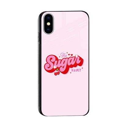 Sugar Vault sleek iphone x cover with tempered glass back and TPU edges