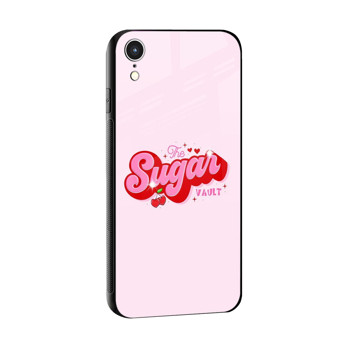 Sugar Vault sleek iphone xr cover with tempered glass back and TPU edges