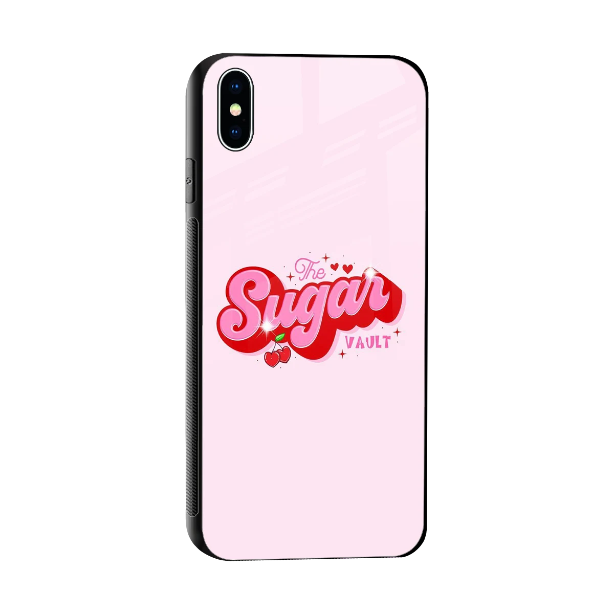 Sugar Vault sleek iphone xs max cover with tempered glass back and TPU edges