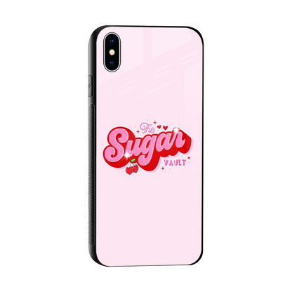 Sugar Vault sleek iphone xs max cover with tempered glass back and TPU edges