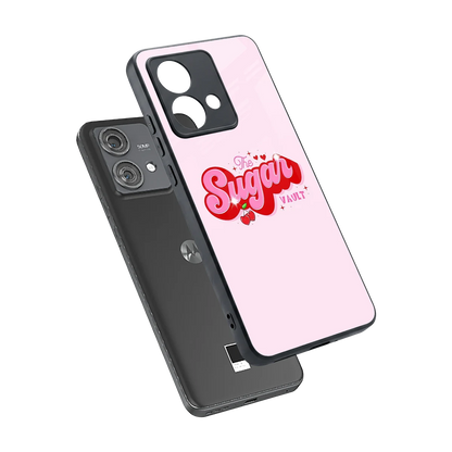 Sugar Vault sleek motorola edge 40 neo 5g cover with tempered glass back and TPU edges