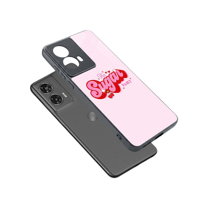 Sugar Vault sleek motorola edge 50 fusion cover with tempered glass back and TPU edges