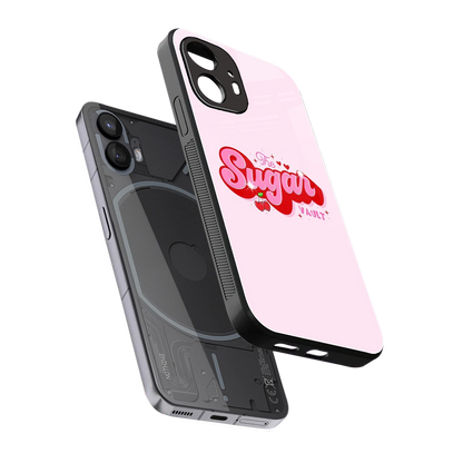 Sugar Vault sleek nothing phone 2 cover with tempered glass back and TPU edges