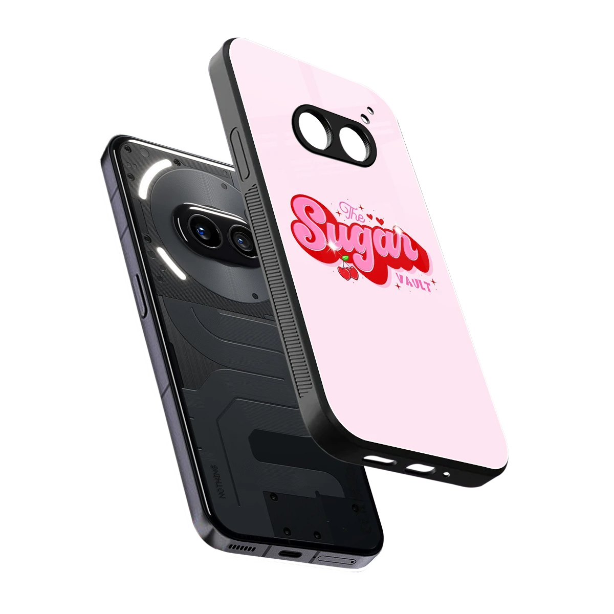 Sugar Vault sleek nothing phone 2a cover with tempered glass back and TPU edges