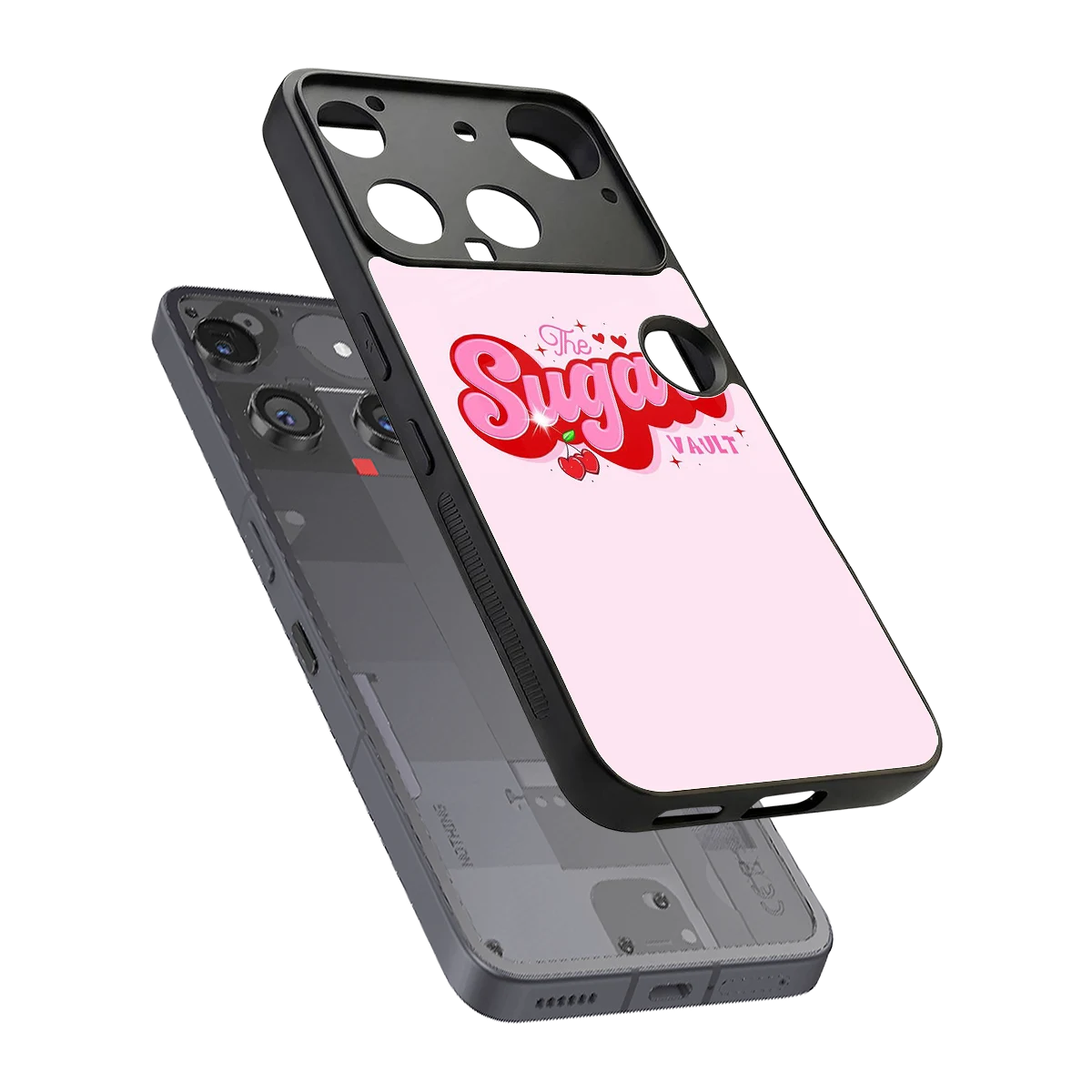 Sugar Vault sleek nothing phone 3 cover with tempered glass back and TPU edges
