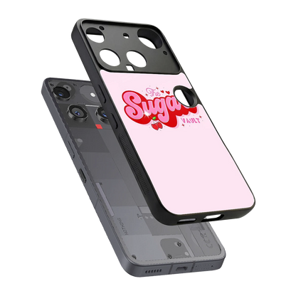 Sugar Vault sleek nothing phone 3 cover with tempered glass back and TPU edges
