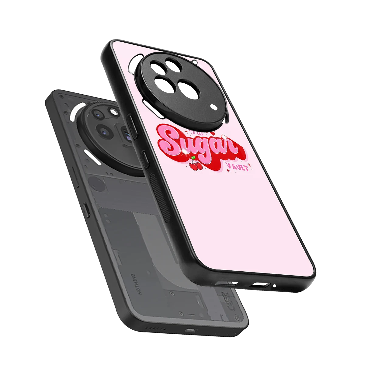Sugar Vault sleek nothing phone 3a pro cover with tempered glass back and TPU edges