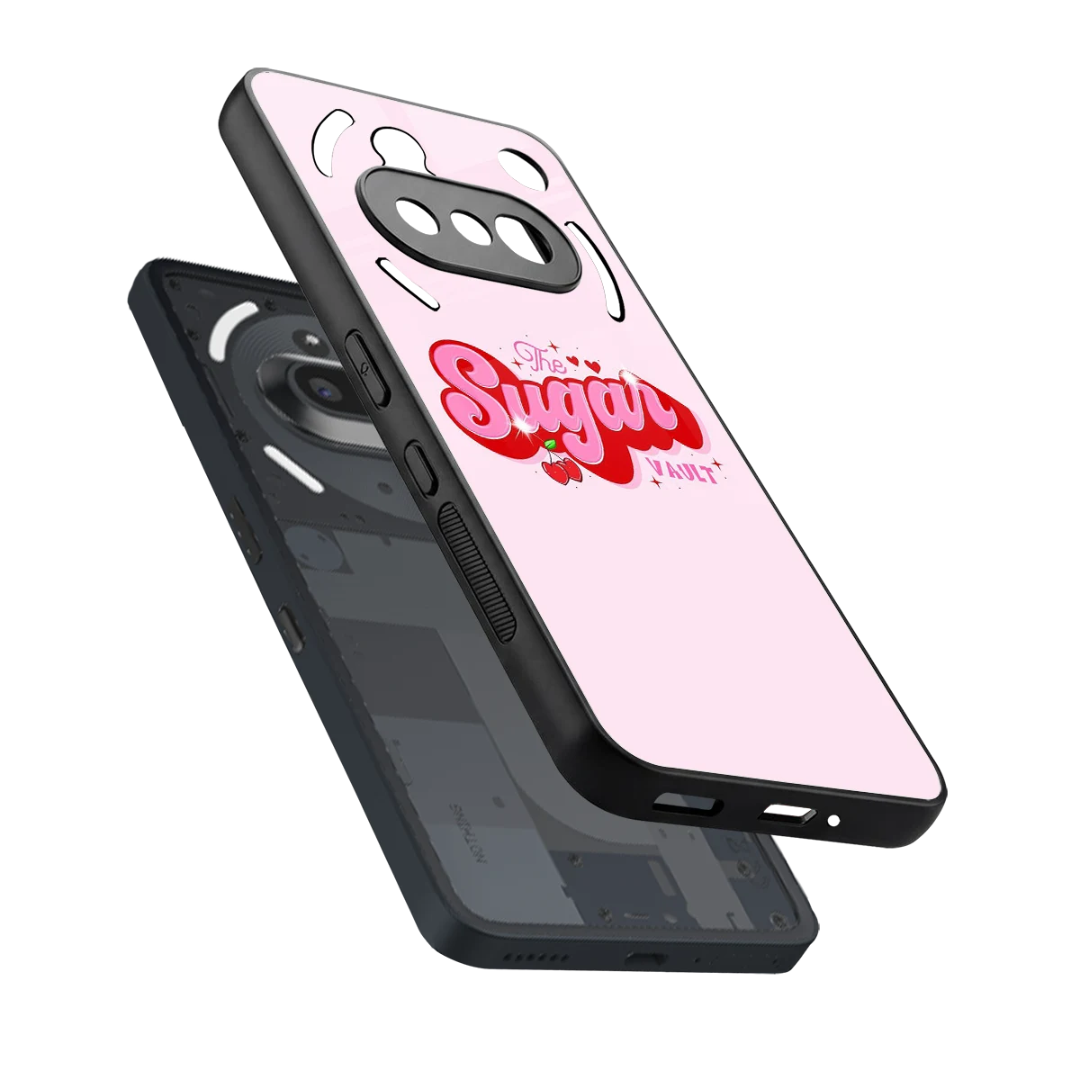 Sugar Vault sleek nothing phone 3a cover with tempered glass back and TPU edges
