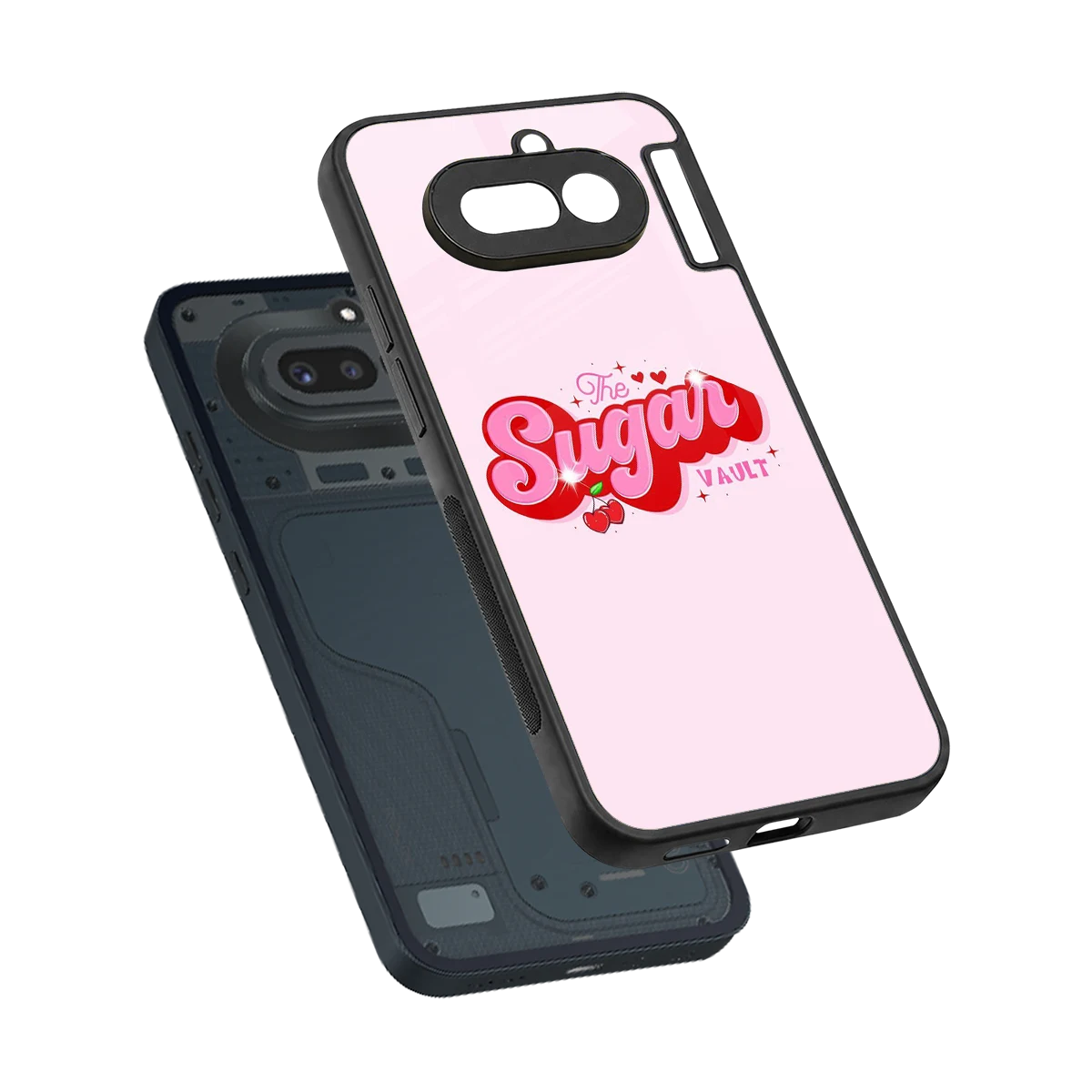 Sugar Vault sleek nothing phone 4a cover with tempered glass back and TPU edges
