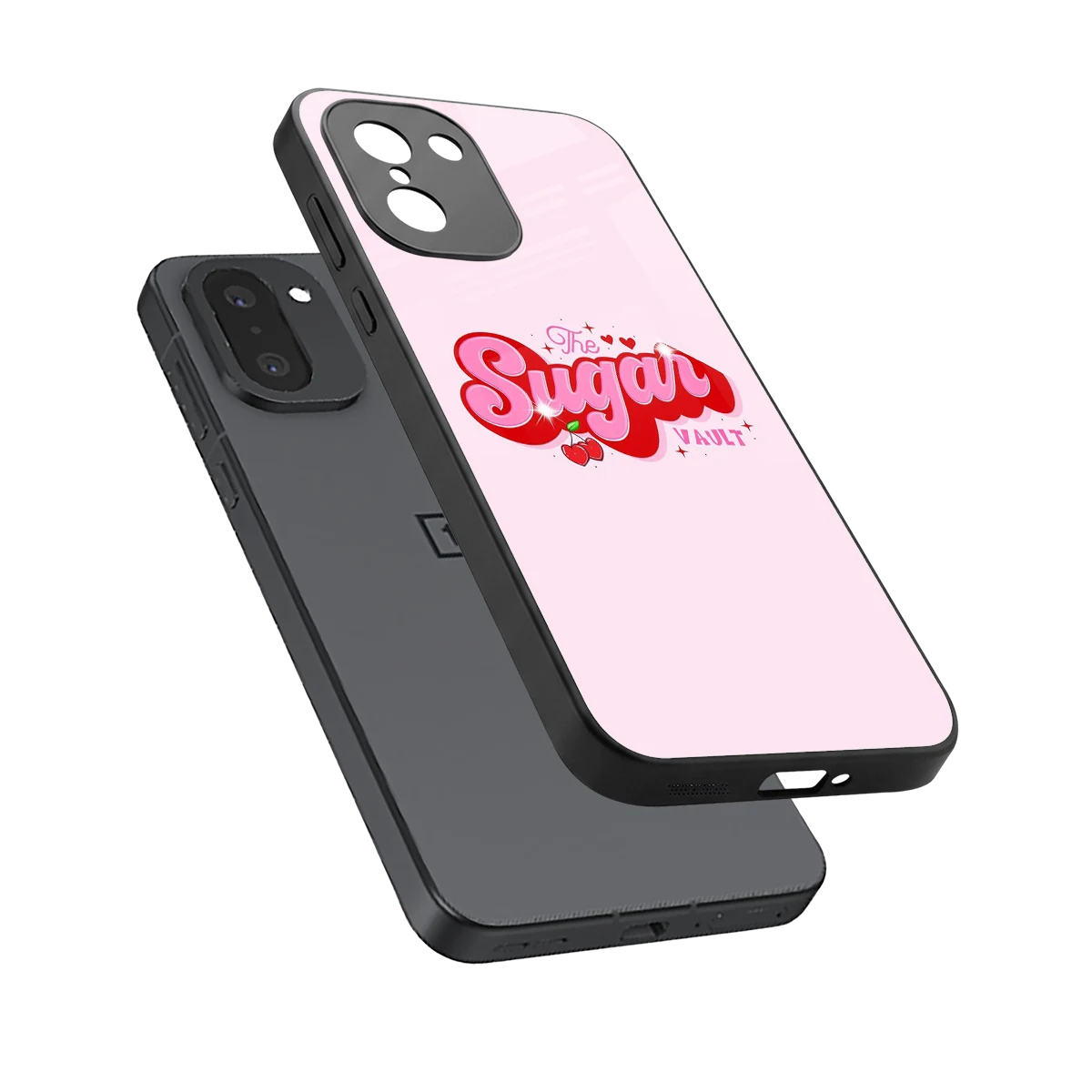 Sugar Vault sleek oneplus 15r cover with tempered glass back and TPU edges