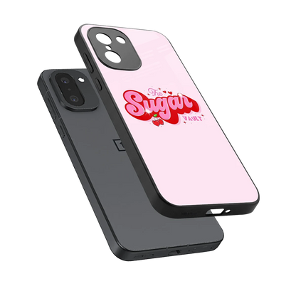 Sugar Vault sleek oneplus 15r cover with tempered glass back and TPU edges