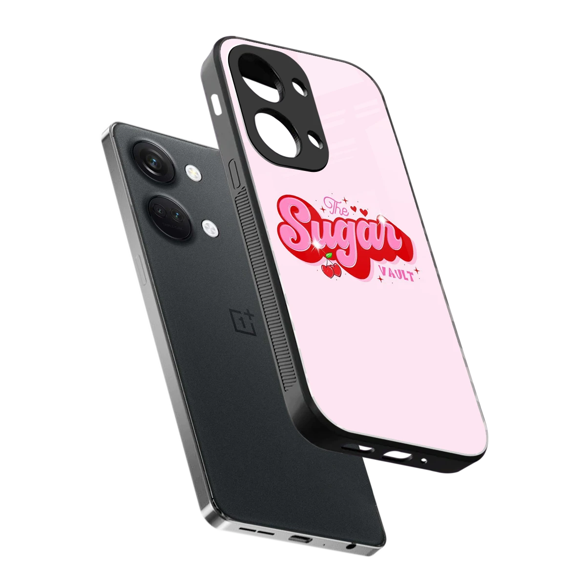Sugar Vault sleek oneplus nord 3 cover with tempered glass back and TPU edges