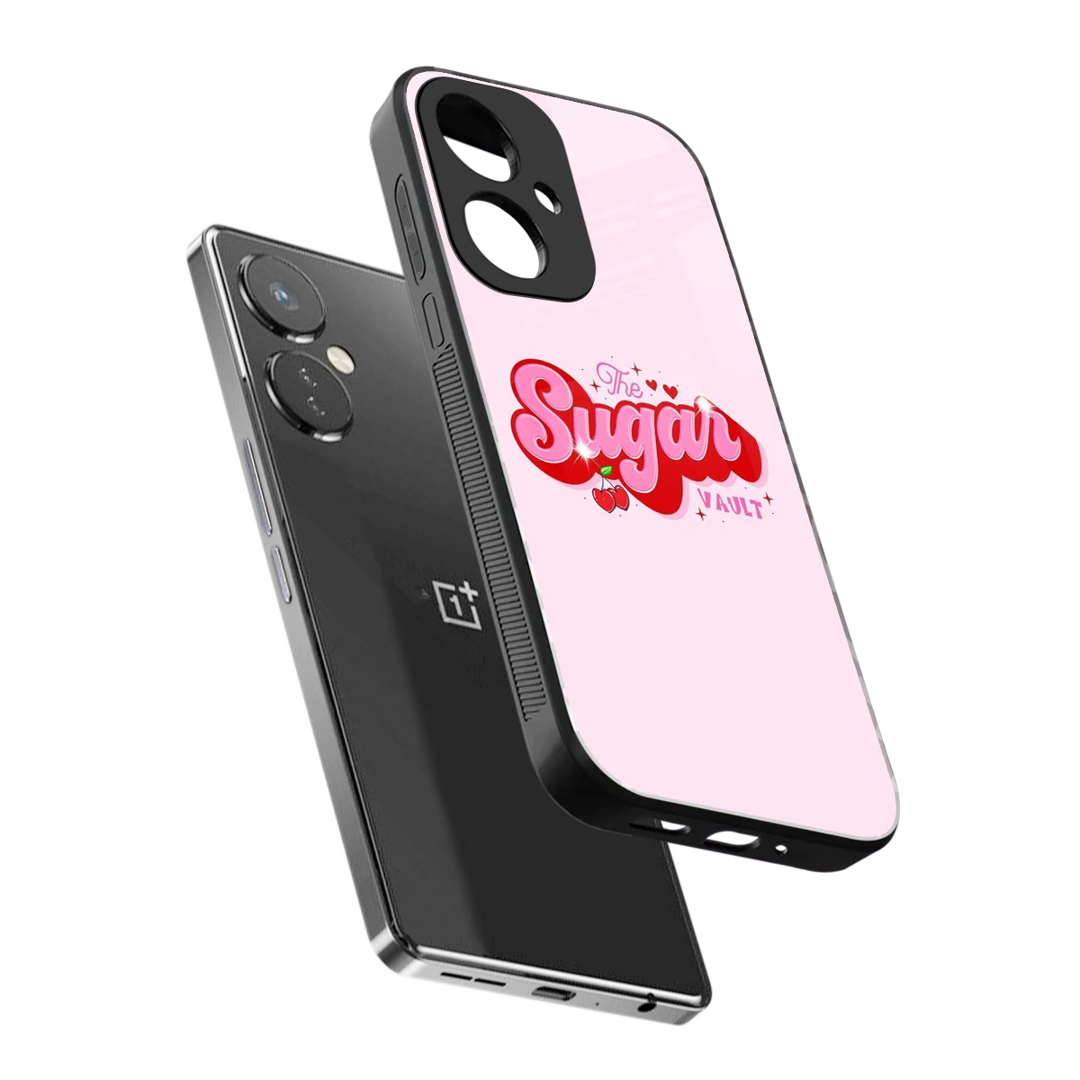 Sugar Vault sleek oneplus nord ce 3 cover with tempered glass back and TPU edges
