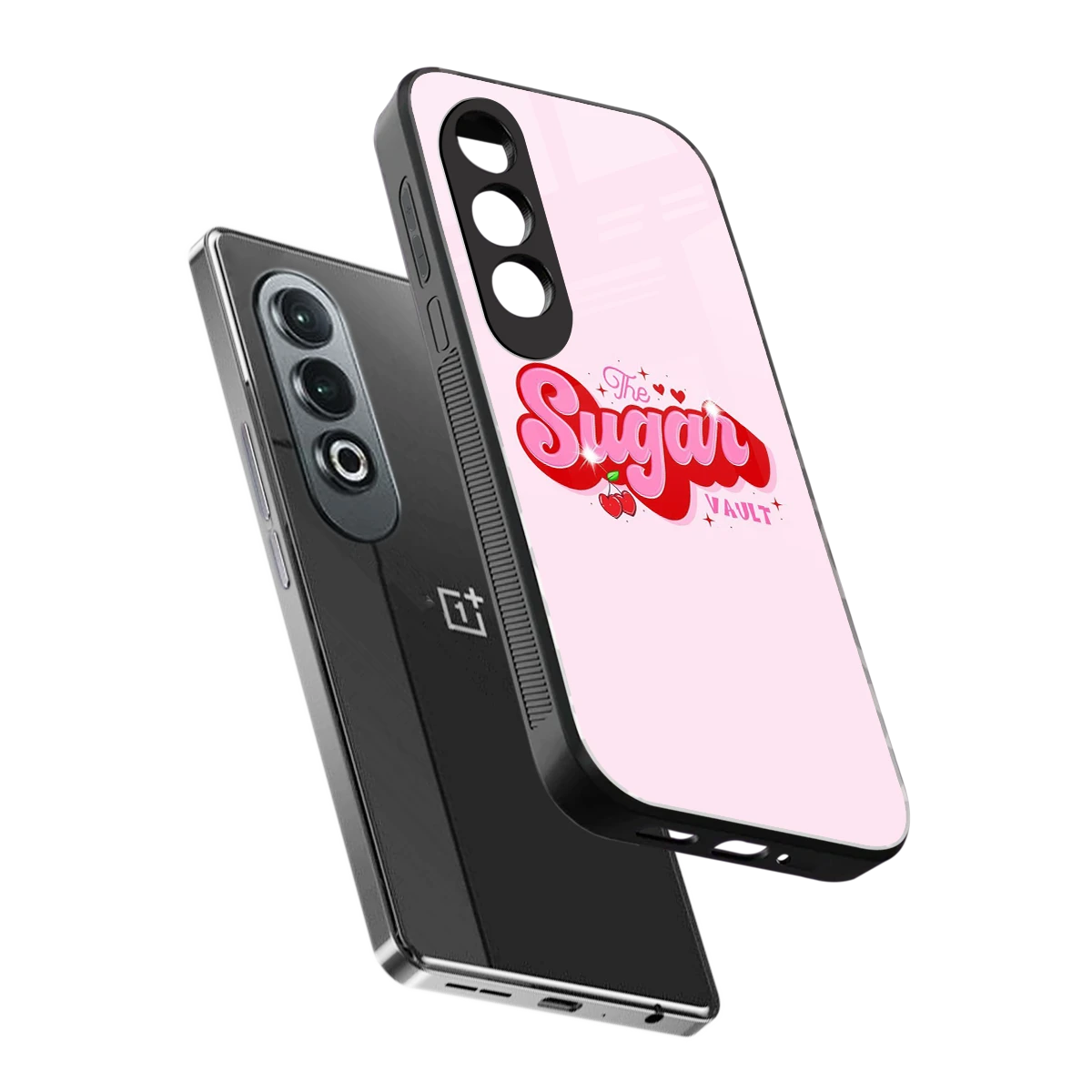 Sugar Vault sleek oneplus nord ce 4 cover with tempered glass back and TPU edges