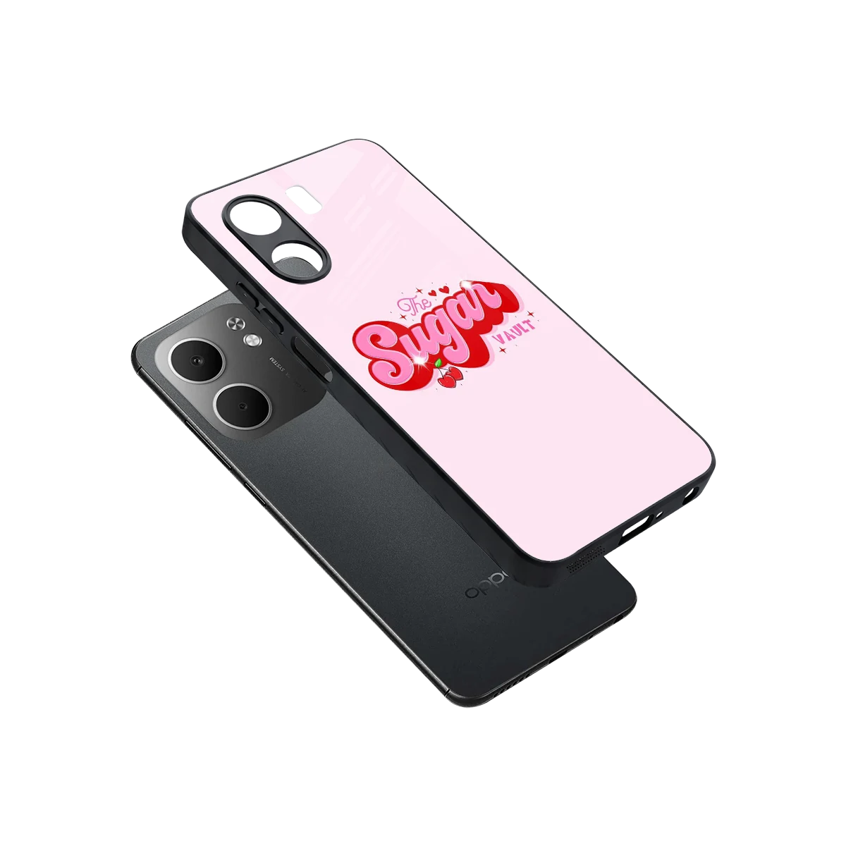 Sugar Vault sleek oppo a5x 5g cover with tempered glass back and TPU edges