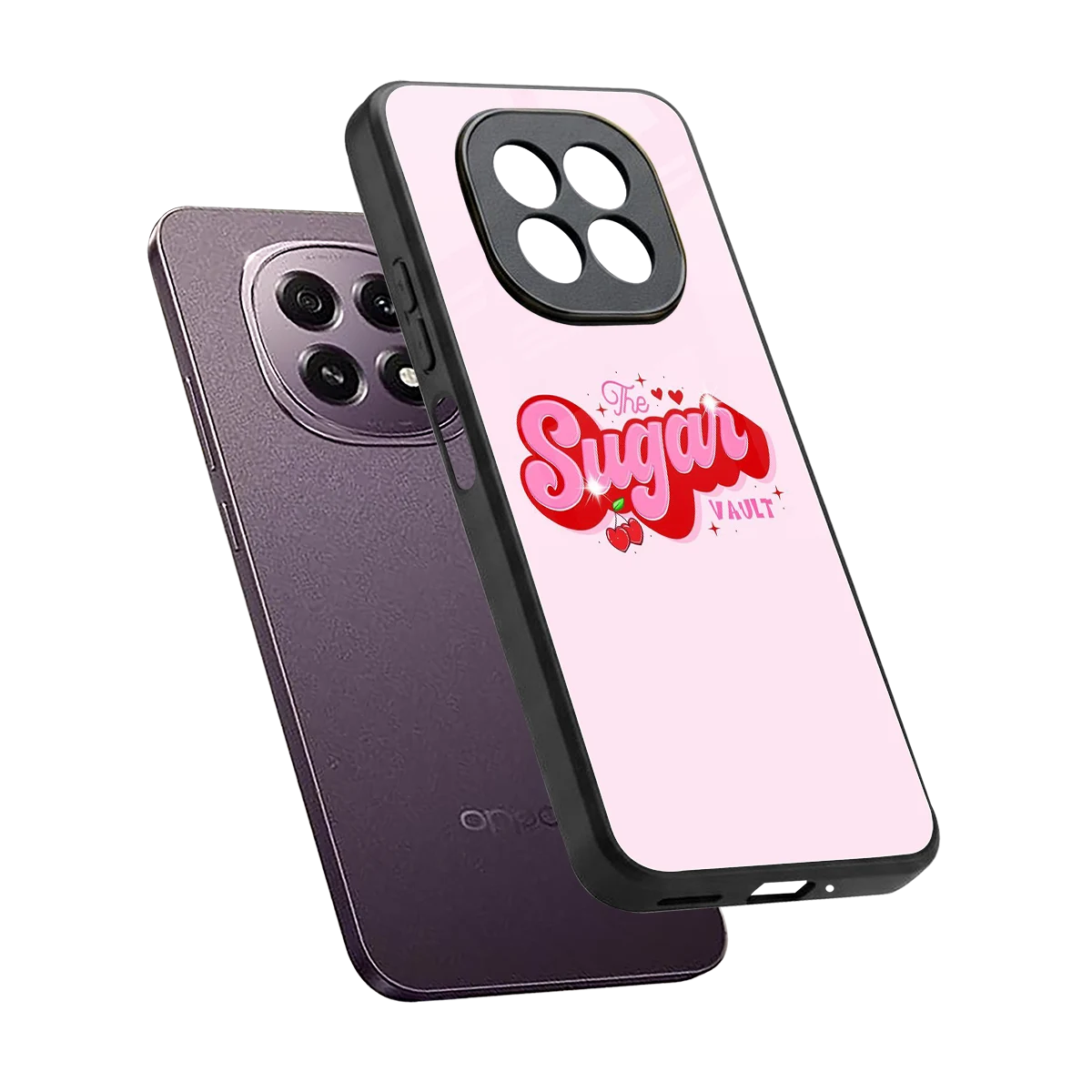 Sugar Vault sleek oppo f29 5g cover with tempered glass back and TPU edges