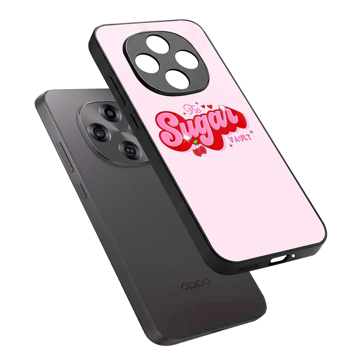 Sugar Vault sleek oppo f31 pro 5g cover with tempered glass back and TPU edges