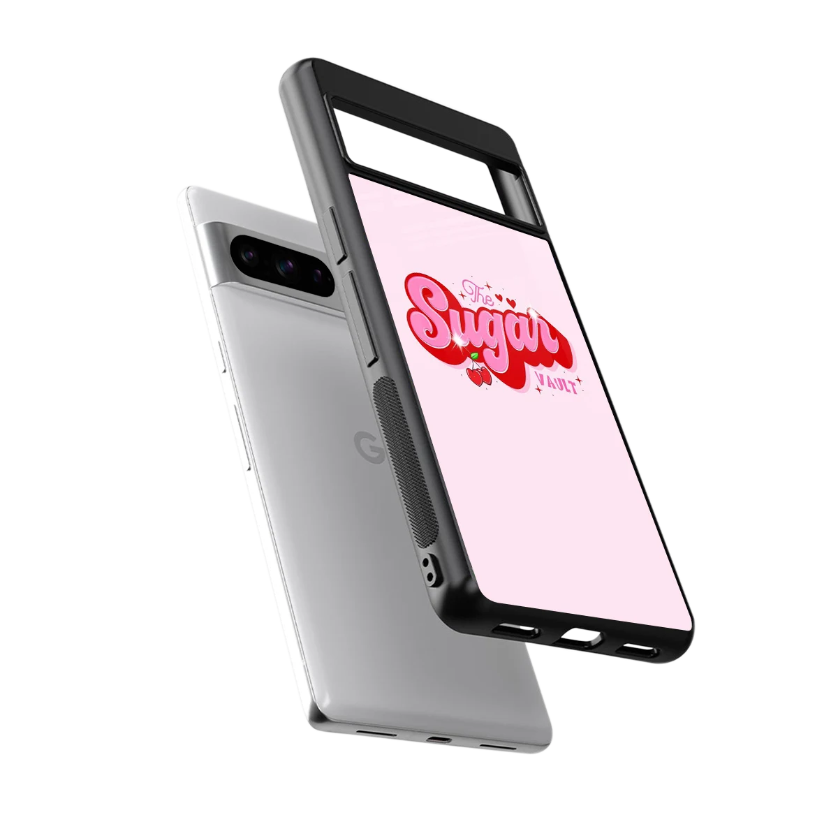 Sugar Vault sleek google pixel 8 pro cover with tempered glass back and TPU edges