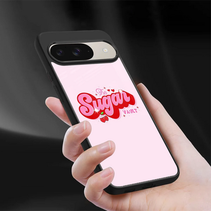 Sugar Vault sleek google pixel 9 cover with tempered glass back and TPU edges