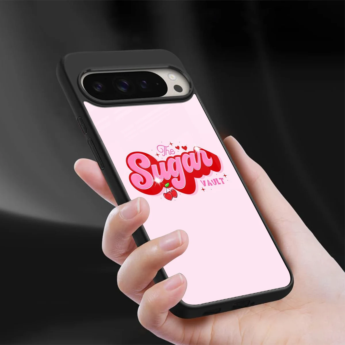 Sugar Vault sleek google pixel 9 pro xl cover with tempered glass back and TPU edges