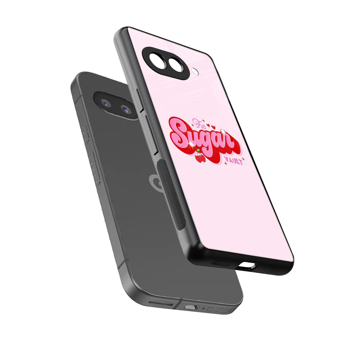 Sugar Vault sleek google pixel 10a cover with tempered glass back and TPU edges