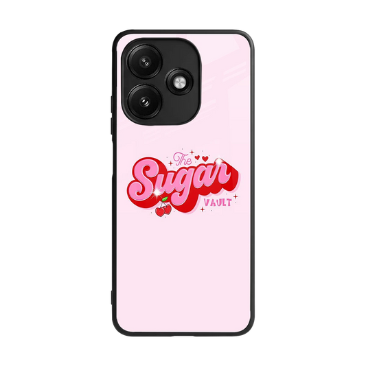 Sugar Vault back phone cover | glass case for redmi 12 5g