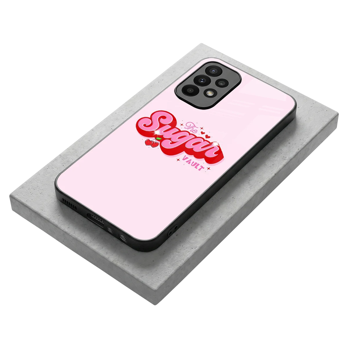 Sugar Vault stylish phone case for samsung galaxy a23 | glossy glass and slim fit