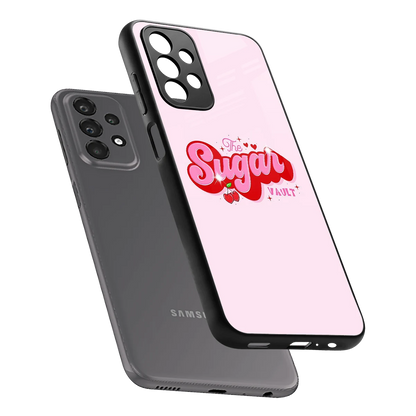 Sugar Vault sleek samsung galaxy a23 cover with tempered glass back and TPU edges