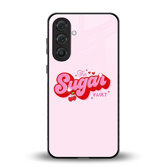 Sugar Vault back phone cover | glass case for samsung galaxy m36 5g