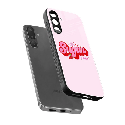 Sugar Vault sleek samsung galaxy m36 5g cover with tempered glass back and TPU edges