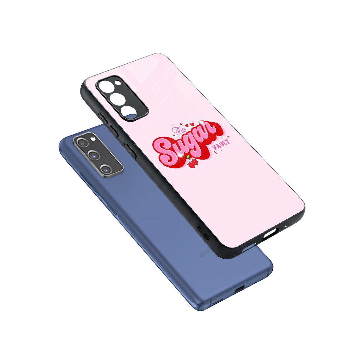 Sugar Vault sleek samsung galaxy s20 fe cover with tempered glass back and TPU edges