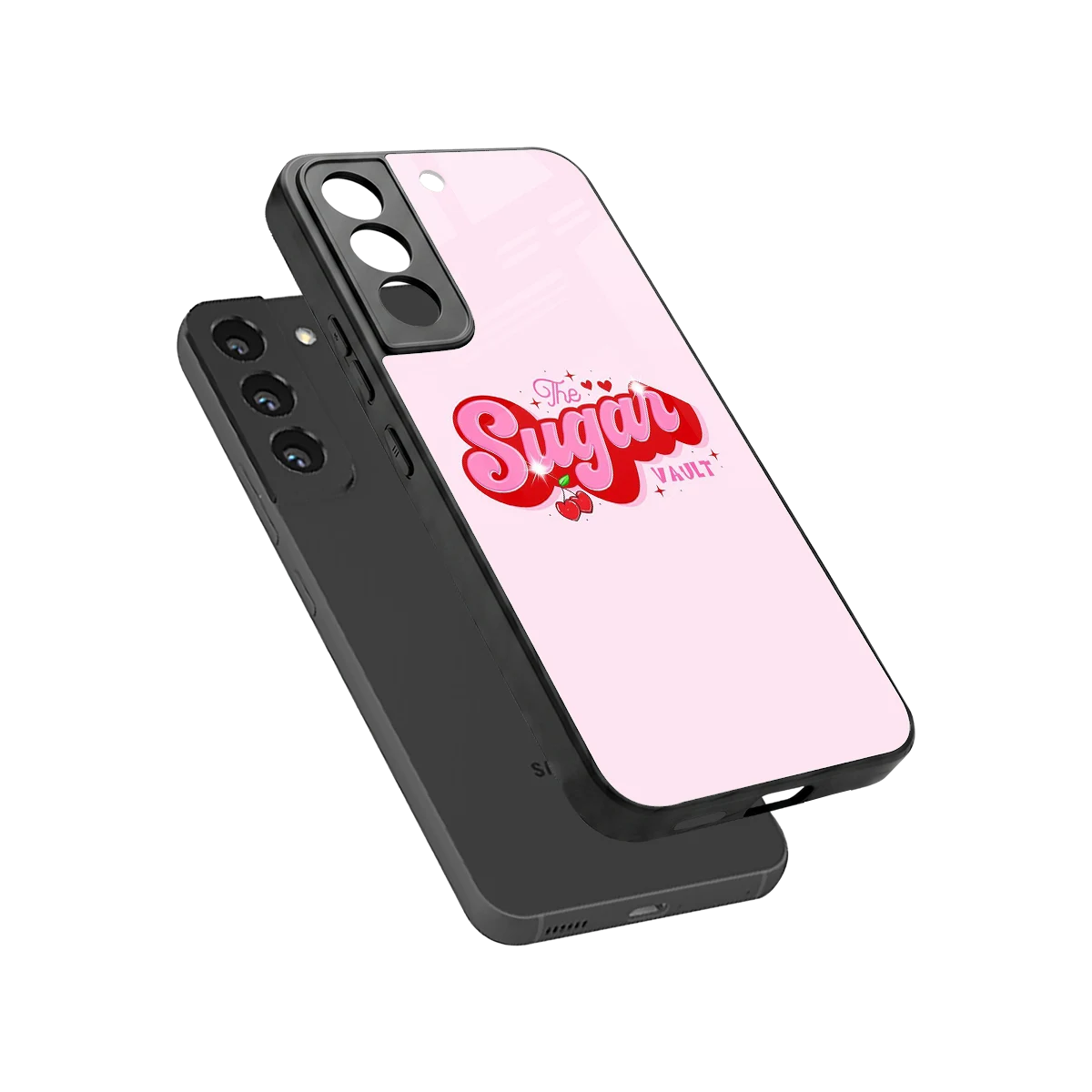 Sugar Vault sleek samsung galaxy s22 cover with tempered glass back and TPU edges