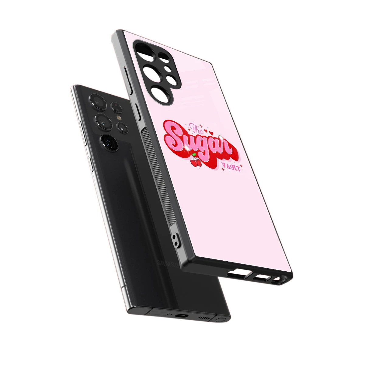 Sugar Vault sleek samsung galaxy s24 ultra cover with tempered glass back and TPU edges