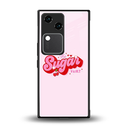 Sugar Vault back phone cover | glass case for vivo v30