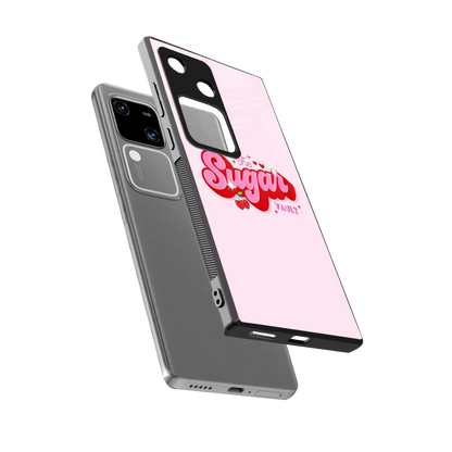 Sugar Vault sleek vivo v30 cover with tempered glass back and TPU edges