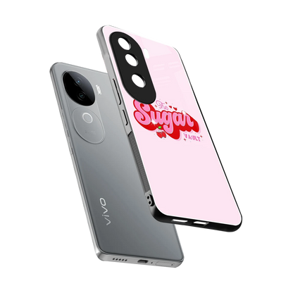 Sugar Vault sleek vivo v40e cover with tempered glass back and TPU edges