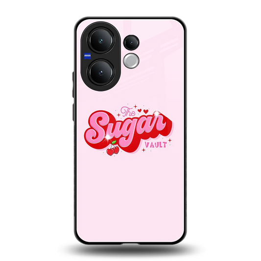 Sugar Vault back phone cover | glass case for vivo v60