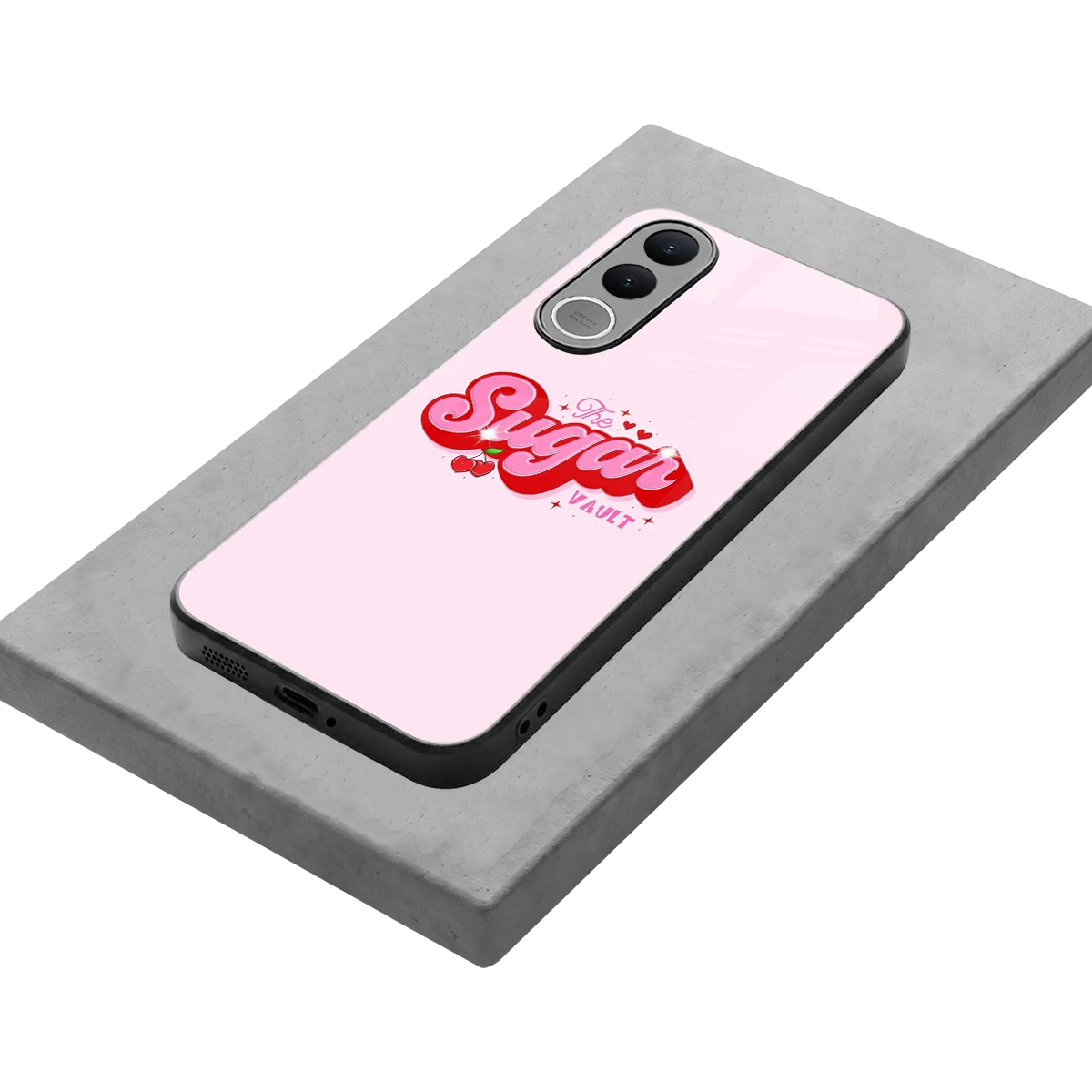 Sugar Vault stylish phone case for vivo v70 fe | glossy glass and slim fit