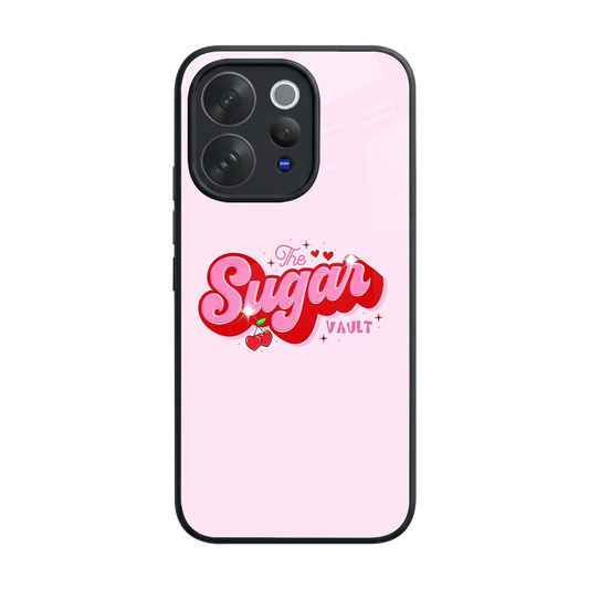 Sugar Vault back phone cover | glass case for vivo v70 elite