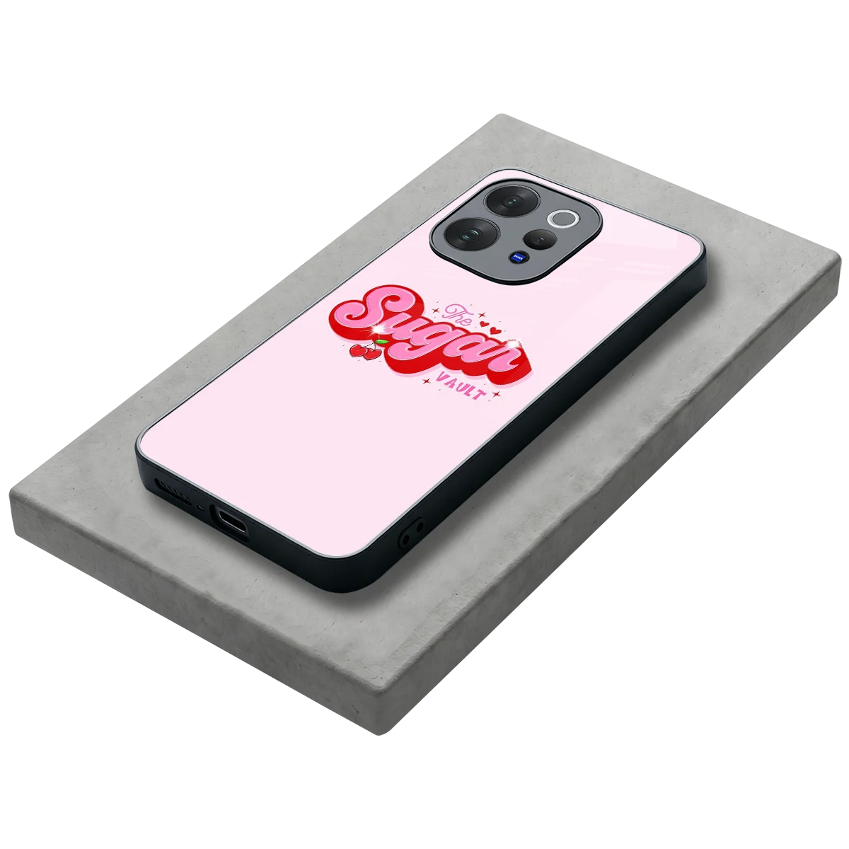 Sugar Vault stylish phone case for vivo v70 | glossy glass and slim fit