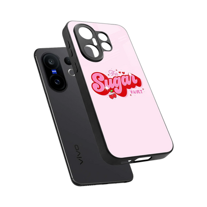 Sugar Vault sleek vivo x200 fe cover with tempered glass back and TPU edges