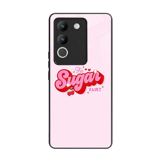 Sugar Vault back phone cover | glass case for vivo y200 5g