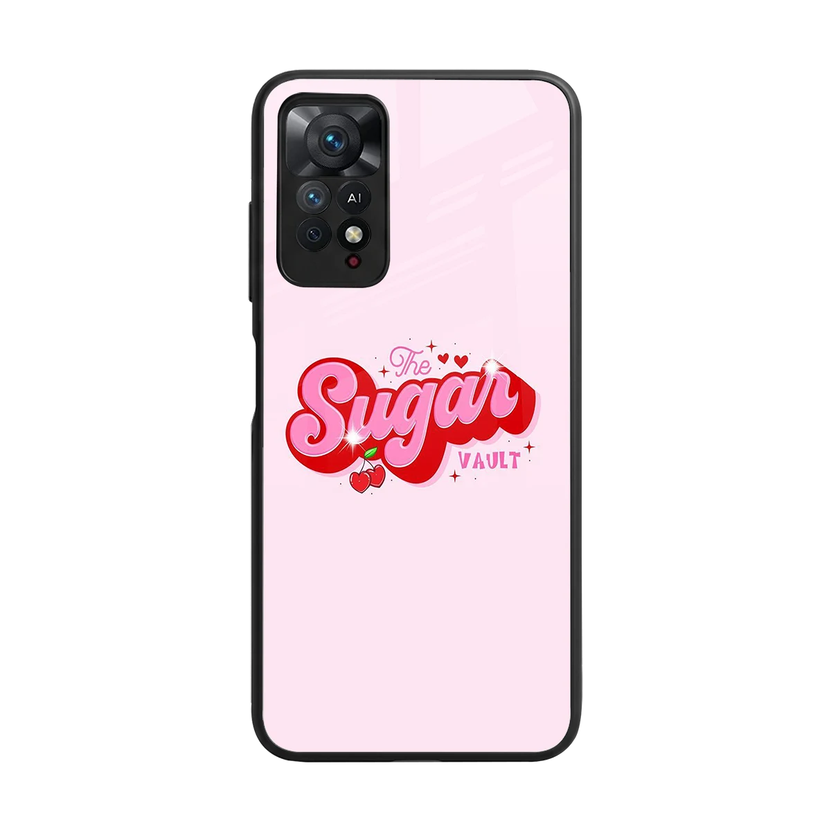Sugar Vault back phone cover | glass case for redmi note 11 pro