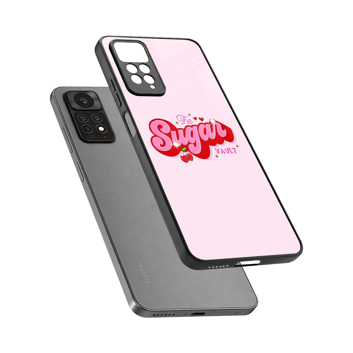 Sugar Vault sleek redmi note 11 pro cover with tempered glass back and TPU edges